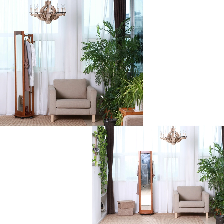 Full Length Mirror Large Floor Mirror Standing or Wall-Mountedr Wood Frame Dressing Mirror for Living Room