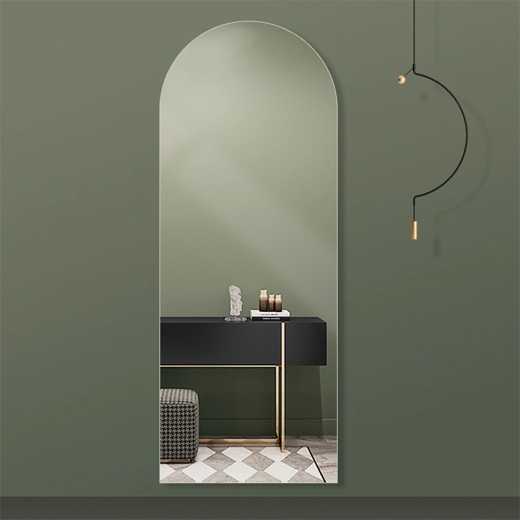 European-Style Home Hotel Decoration Frameless Wall Mirror Arched Full Length Mirror