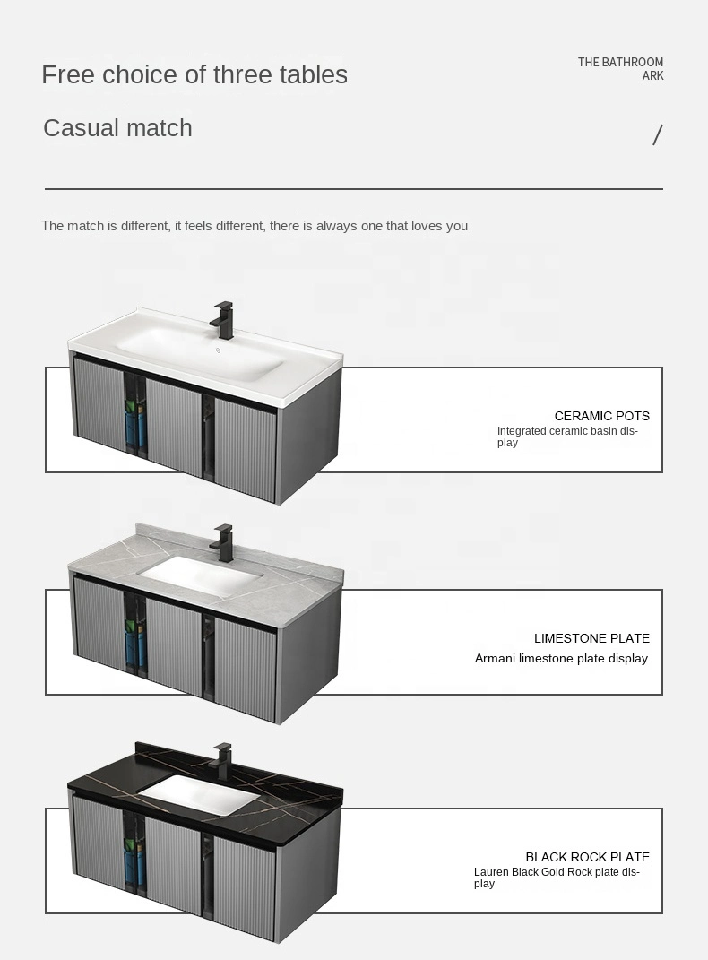 Hotel Furniture Sanitary Ware Bathroom Wall Mounted Wash Basin Sink Vanities Lighting Cabinets