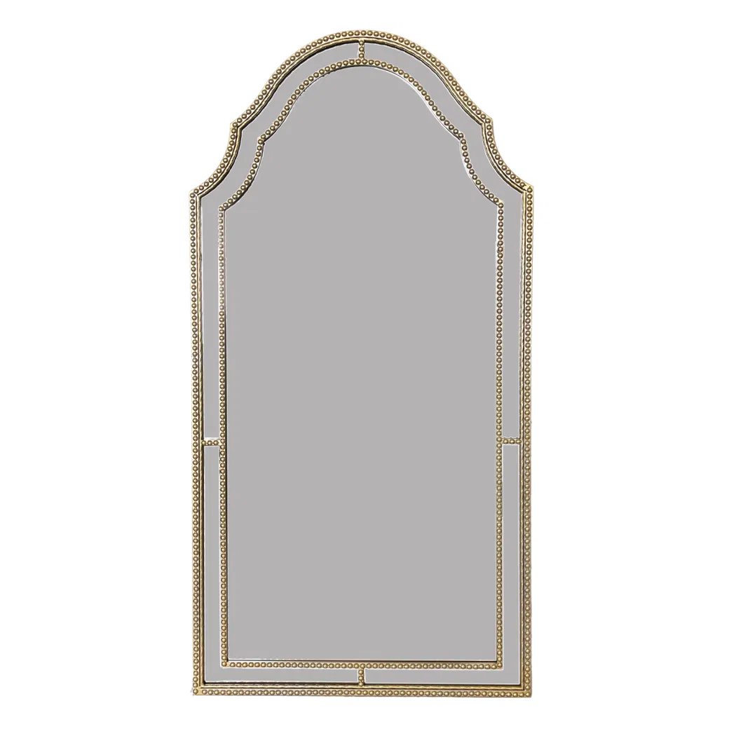 Full Length Mirror with Stand, Gold Metal Frame Full Body Mirror for Bedroom Living Room Bathroom Clothing Store, Decorative Floor Standing Wall Mounted Large
