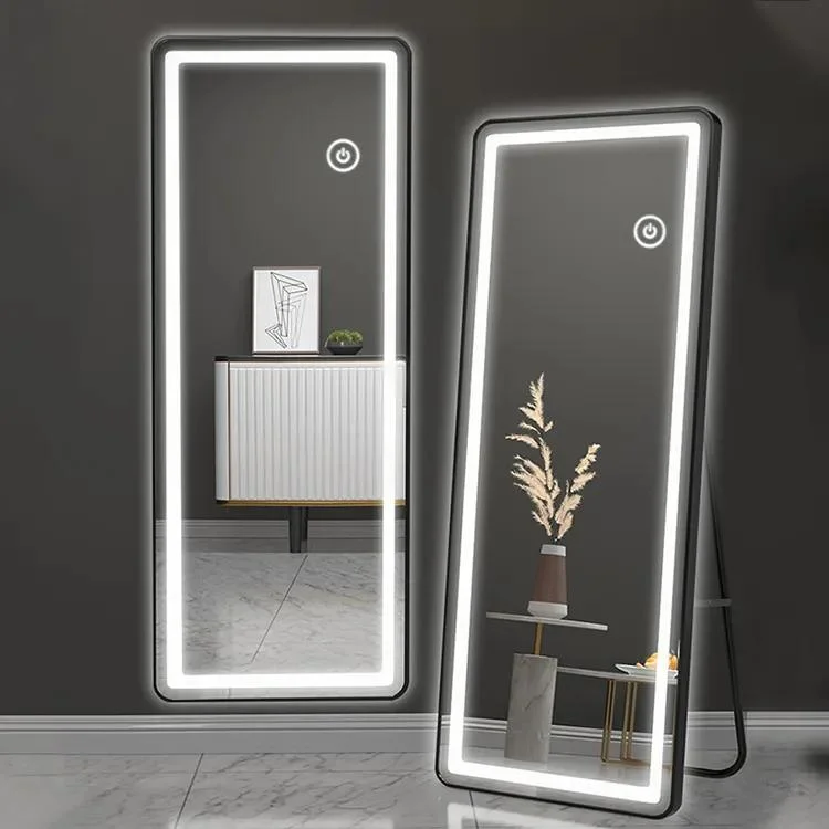 Custom Standing Large Size Floor Body Touch Switch Mirror with LED Lights