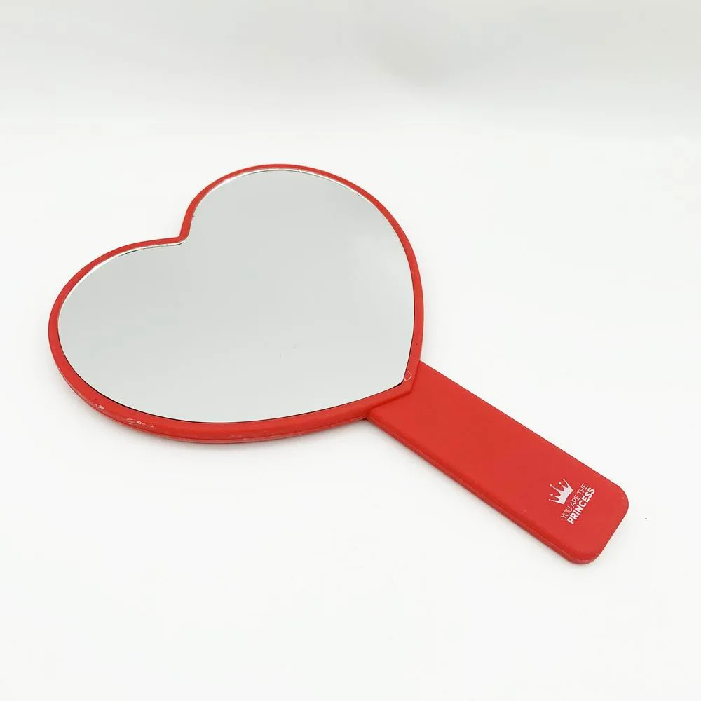 New Style Heart Shape Cosmetic Mirror with Handle