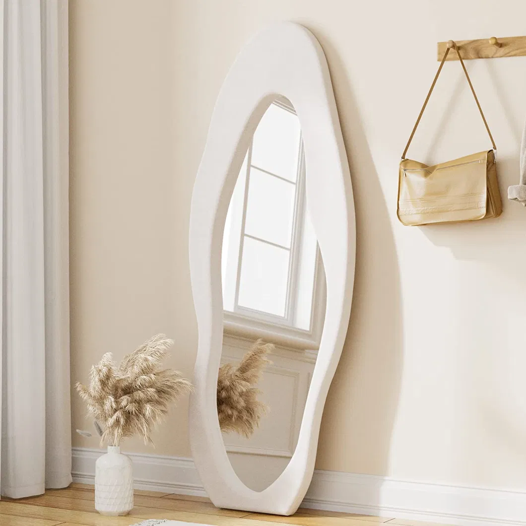 Cloud Shape Irregular Decorative Free Standing Leaning Wall Mounted Full Length Dressing Mirror