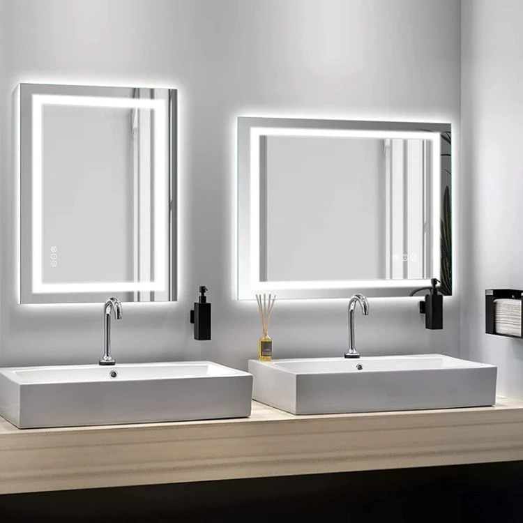 Modern Design Anti-Fog Bathroom Cosmetic Mirror Smart LED Mirror Wall Mounted LED Light Mirror