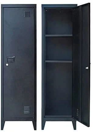 Steel Wardrobe Cabinet Steel Clothes Storage Locker One 1 Door Metal Wardrobe Closet
