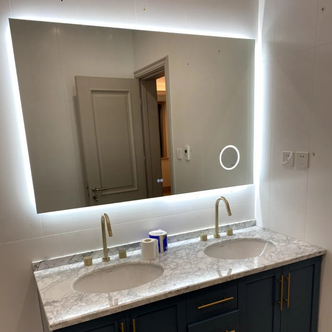 LED Backlight Smart Bathroom Mirror Electronic Anti-Fog Mirror Makeup Mirror 0648