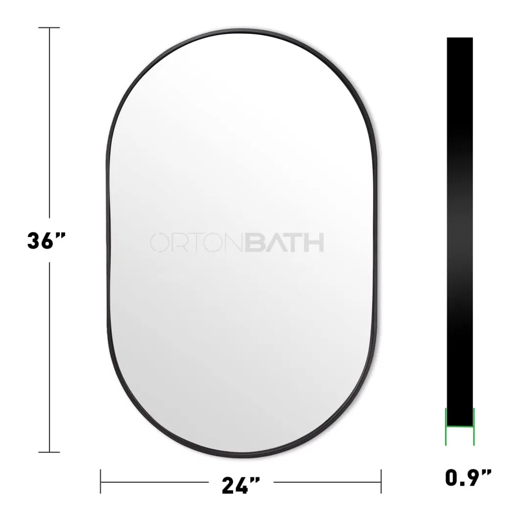 Ortonbath1 Arch Mirror Bathroom Wall Mounted Mirrors Gold Vanity Mirror with Metal Frame for Bedroom Living Room Entryway