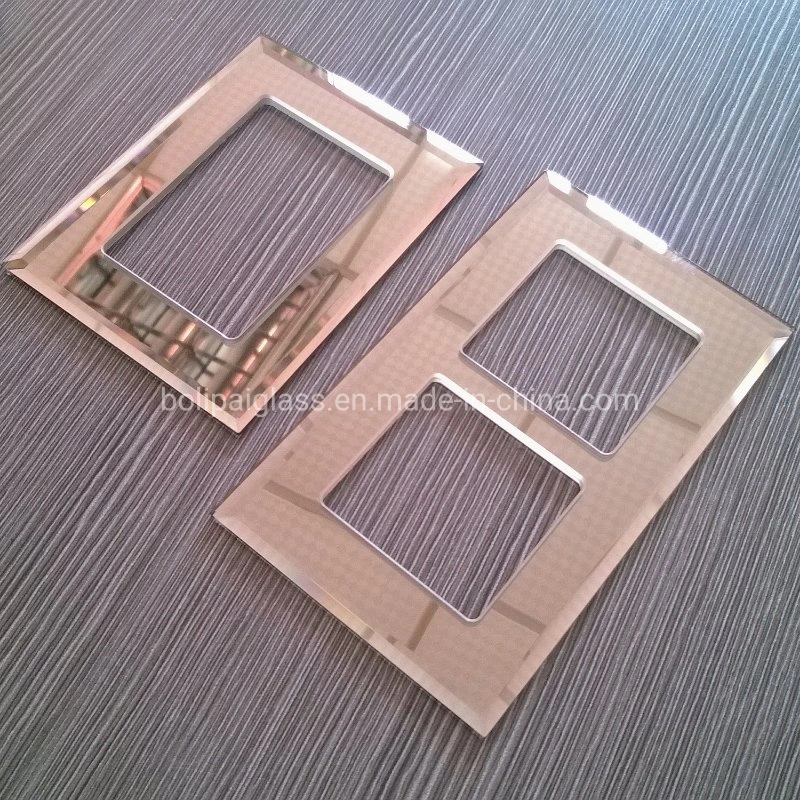 1/2/3/4/5/6 Module Switches Frosted Matt Mirror Glass Plates for India