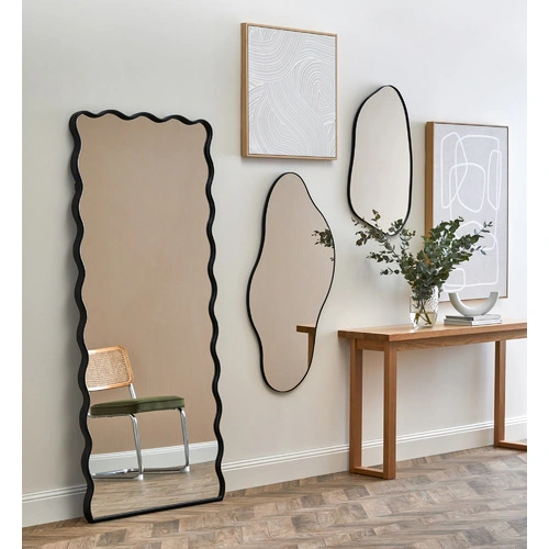 Metal Aluminum Antique Decors Irregular Shaped Mirror Arched Full Length Mirror