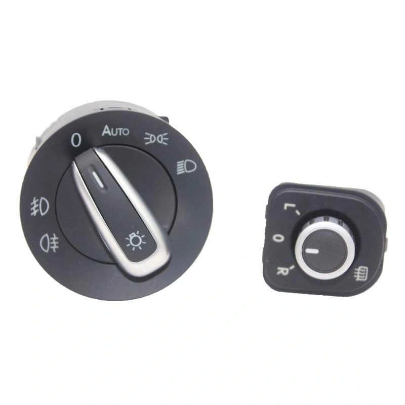 Silver Finish Switches for Golf Mk6 Passat B6 Without Folding Mirror and with Auto Headlight
