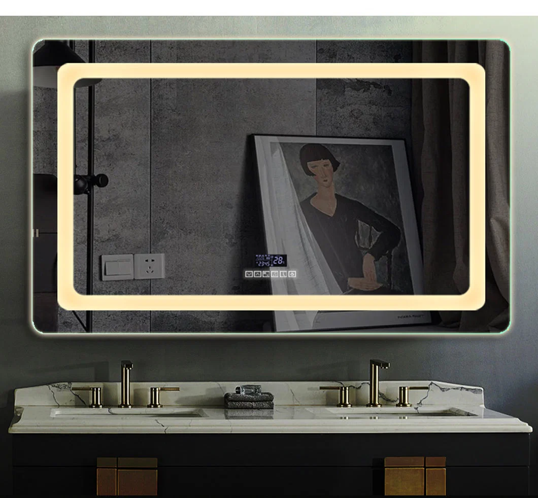 Modern Design Wall Mounted Anti Fog Round Smart LED Backlit Bath Mirror Bathroom Mirror with Light