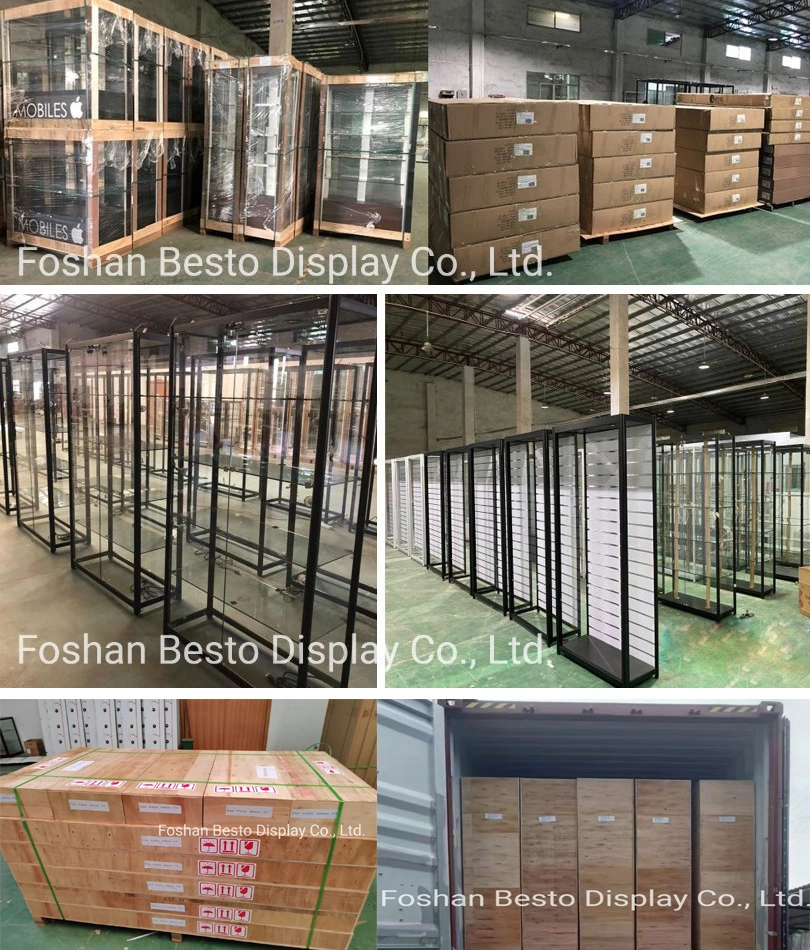 Us Wholesale Glass Display Cabinets with LED Lights and Storage for Vape Store, Smoke Shop, Cigarette Store, Jewelry Display, Museum, Exhibition