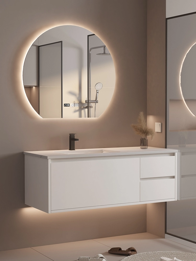 Modern Wall Mounted Wooden Bathroom Cabinets Furniture Sanitary Vanity Vanities LED Mirror Mirrored Medicine Bathroom Cabinet