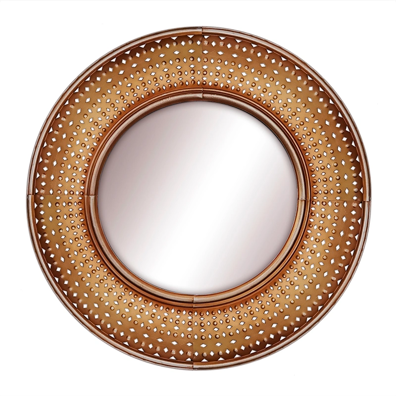 Infinity Instruments Lattice Wall Mirror in Gold/Copper