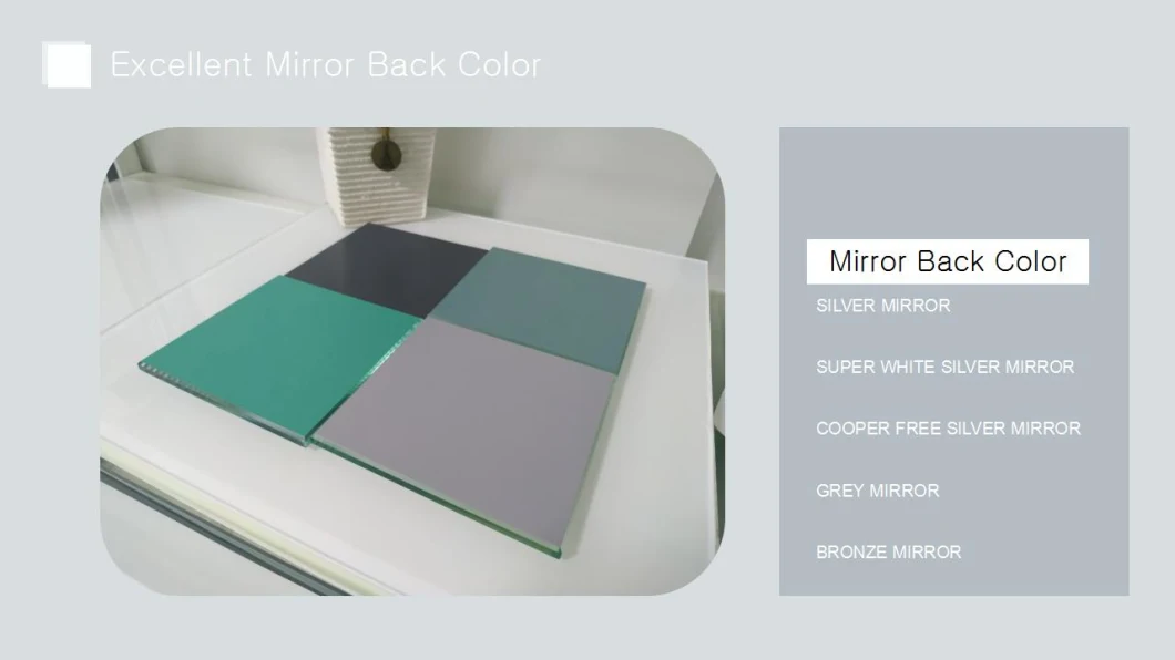 Grey/Green Back Painted Silver Mirror with Fenzi Paint Designer Wall Mirror with High Quality/Bathroom Mirror