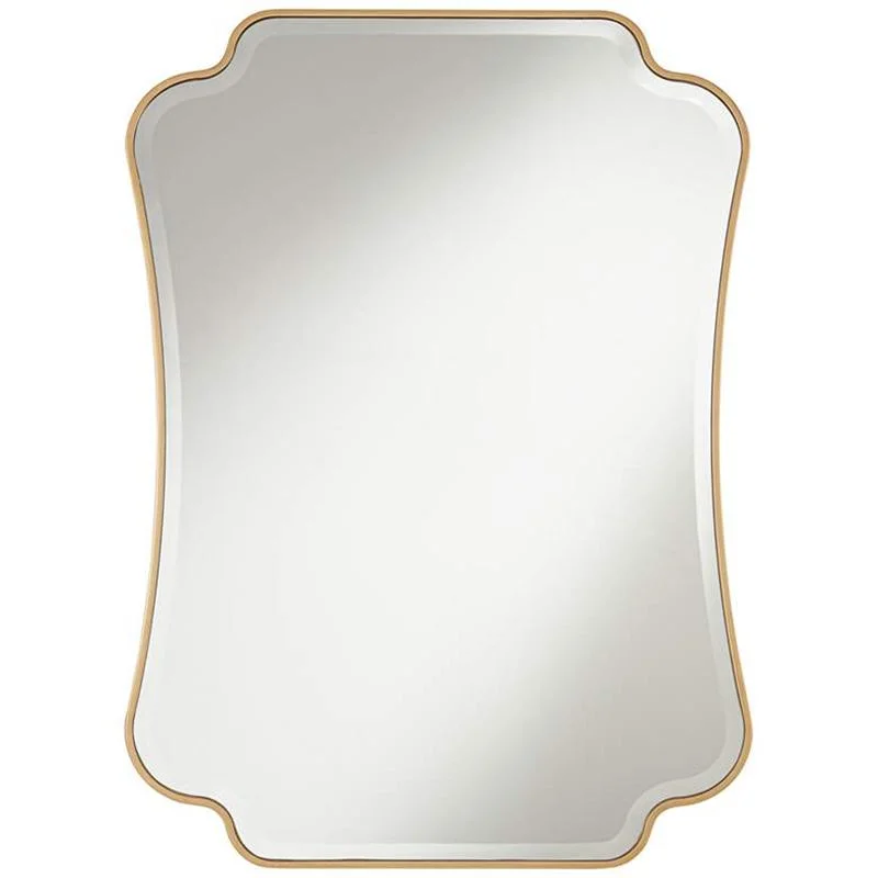 Antique Gold Scalloped Mirror