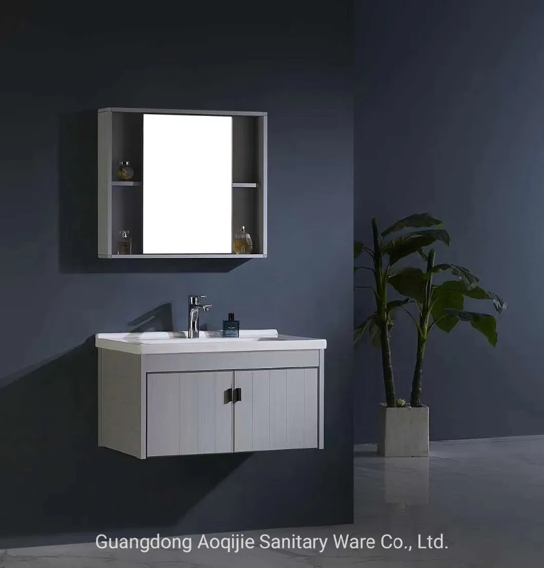 Modern Bathroom Cabinet Aluminum Cabinet 60-80 in Vaniry with Mirror Cabinet