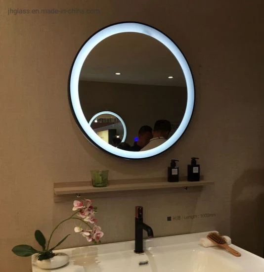 Customized Size Round Shape LED and Frame Illuminate Bathroom Mirror