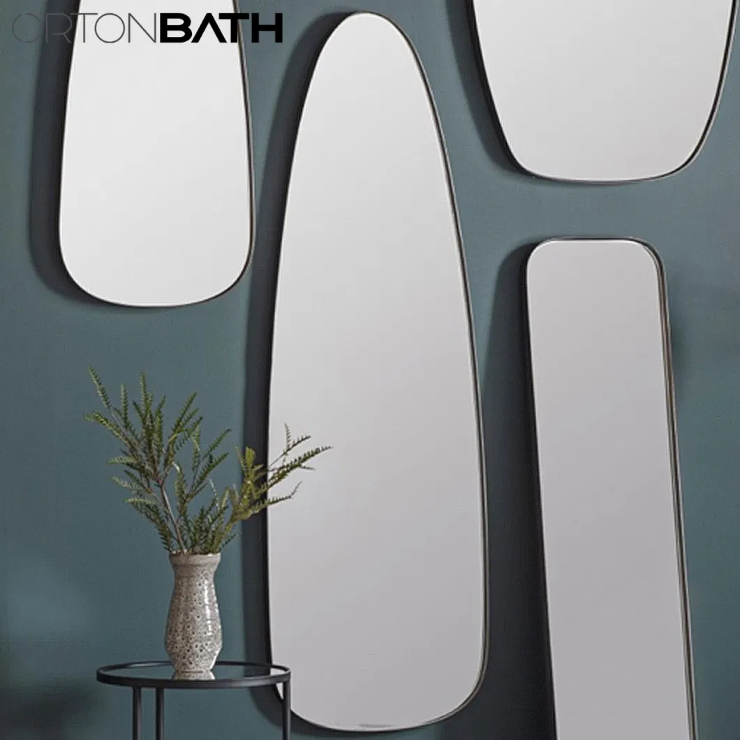 Ortonbath Irregular Shape Frameless Deco Bath Home Smart Wall Mounted Non-LED Mirror Bathroom Designer Art Mirror