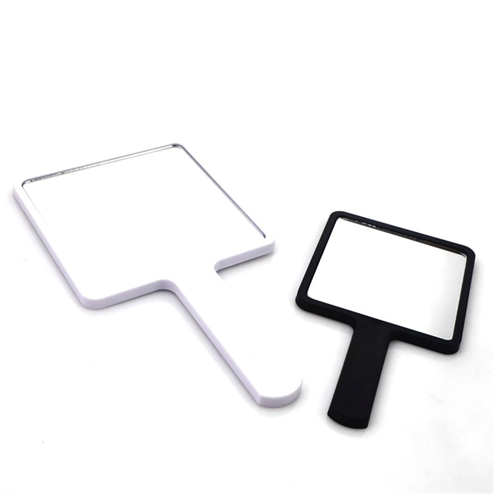 Professional Square Shape Plastic Hand Held Makeup Mirror for Cosmetic