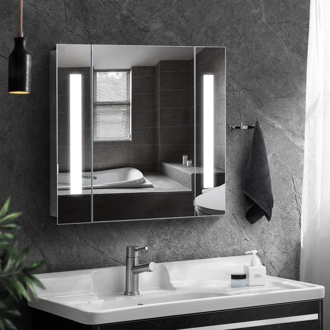 Home Decor Bath Supplies Singel Door Double Medicine Mirror Cabinet for Luxury Sanitary Ware