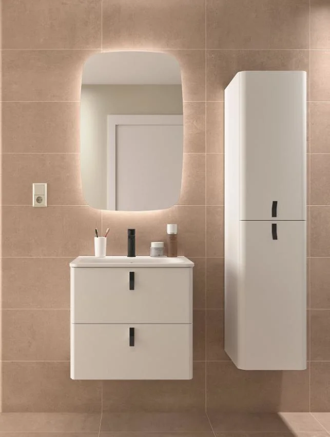 2023 Modern Lighting Design Bathroom Cabinets Customized Wall Mounted Waterproof Bathroom Vanity with LED Mirror