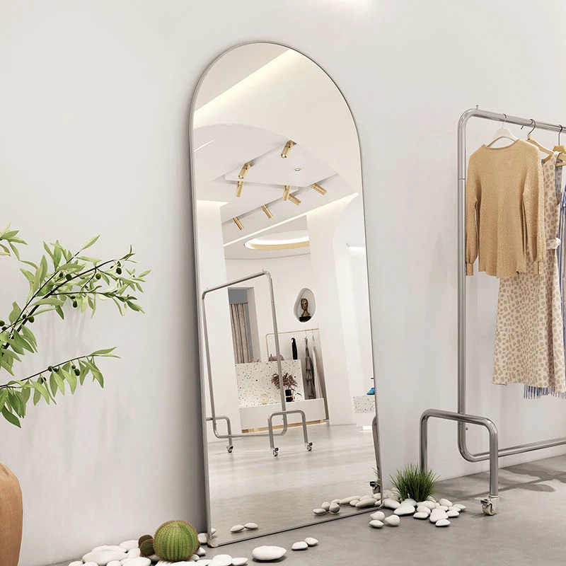 Arched Full-Length Mirror Full-Length Mirror Three-Dimensional Thin and Tall Girl Household Large Floor Mirror Clothing Store Fitting Mirror