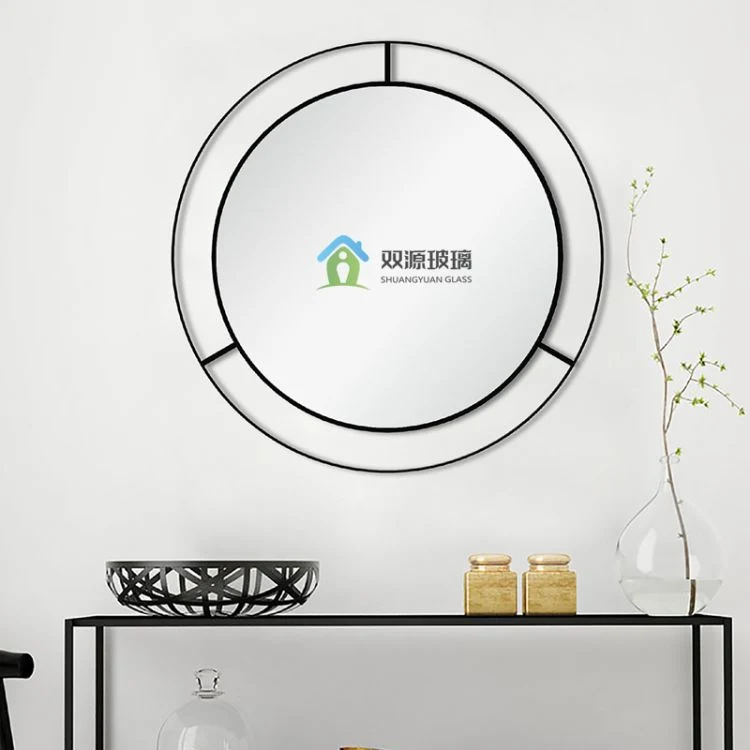 Modern Art Black Gold Antique Elegant Retro Arched Metal Iron Framed Wall Mirror for Home Decorative