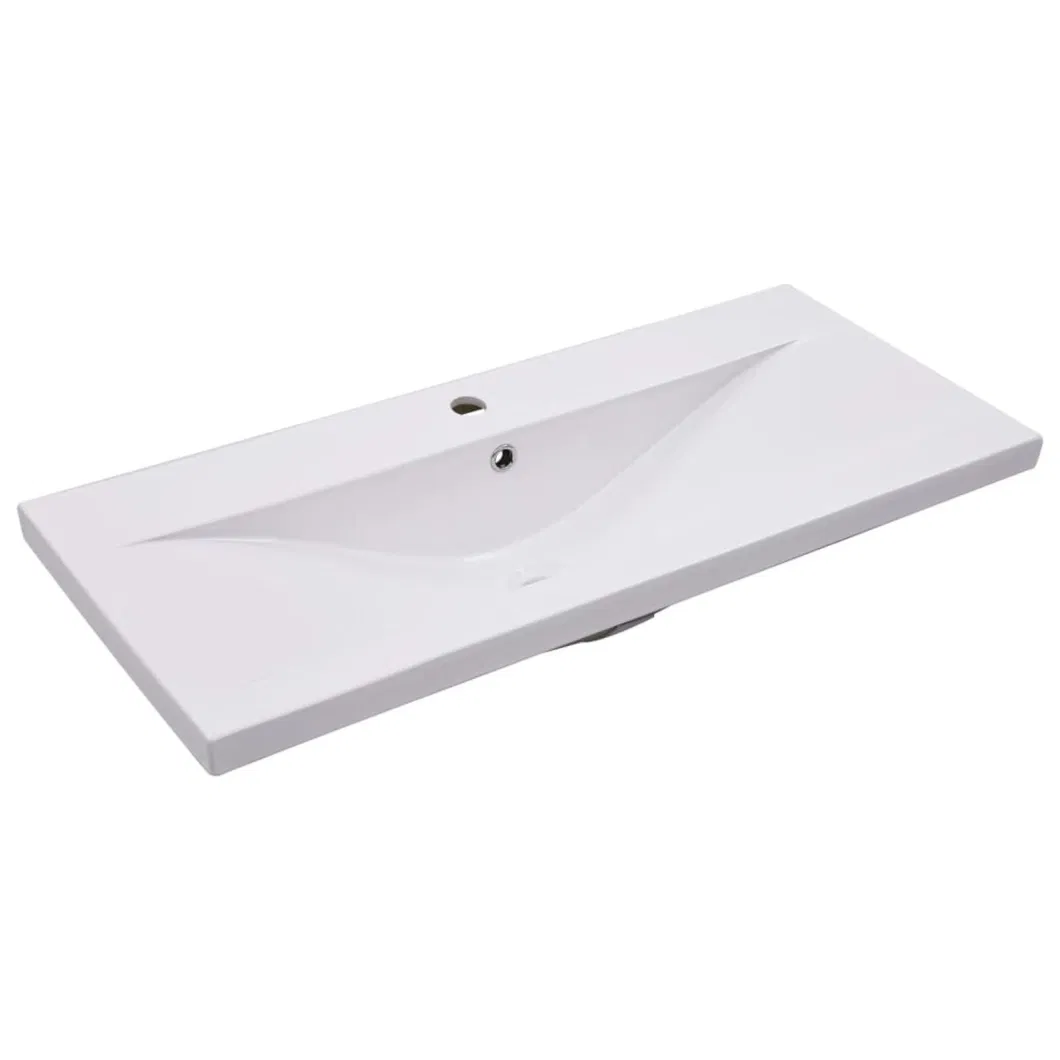 Sink Cabinet with Built-in Basin High Gloss Grey Chipboard