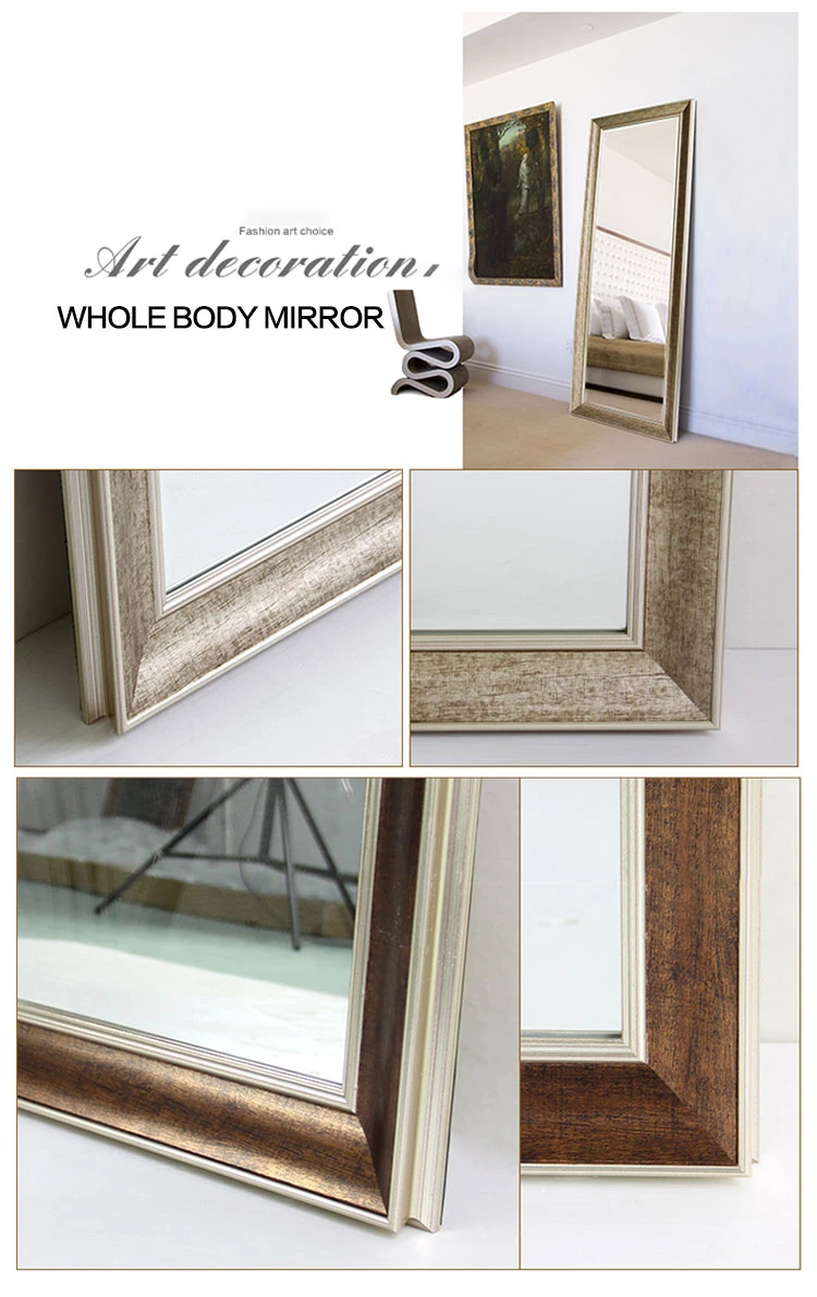 High Quality Anti-Explosion 5mm Silver Mirror Large Floor Standing Dressing Mirror