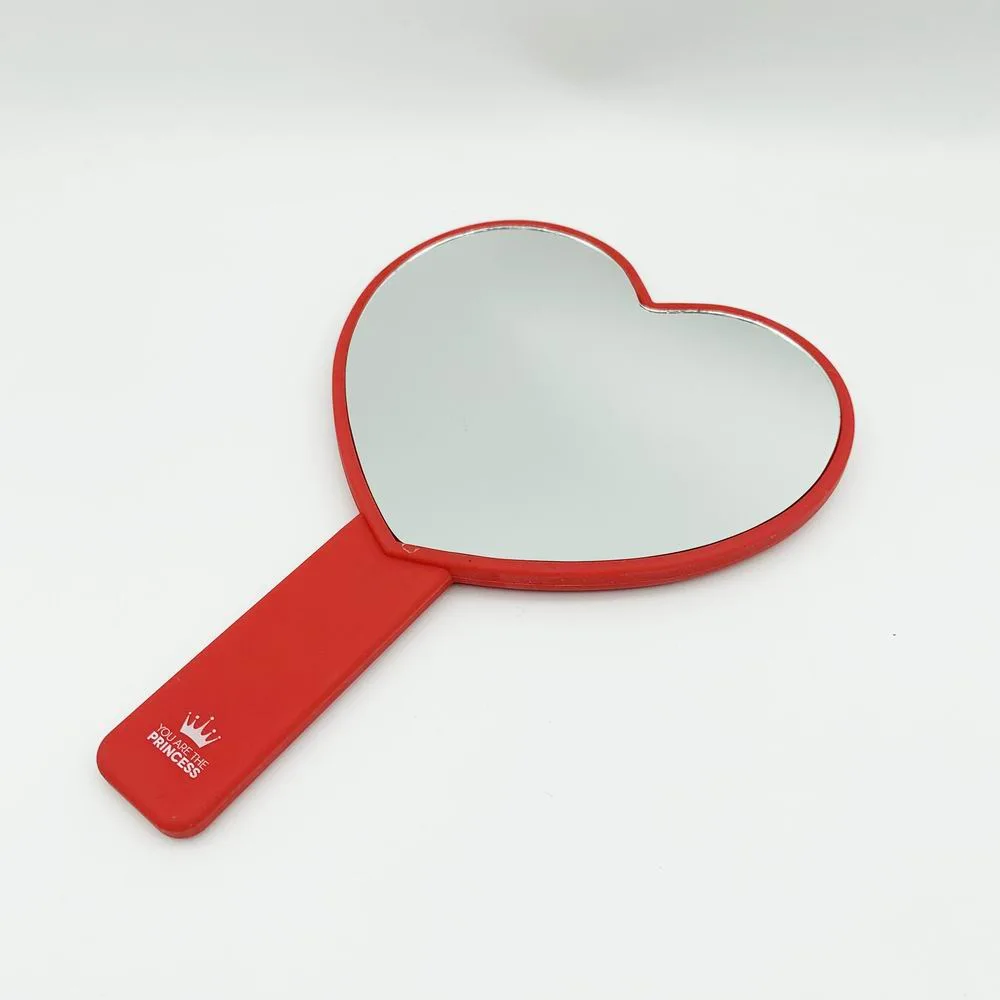 New Style Heart Shape Cosmetic Mirror with Handle