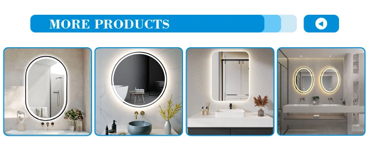 Anti Fog Contemporary Wall Electronic Miroir Smart LED Bathroom Mirror Oval Frameless Cosmetic Mirrors