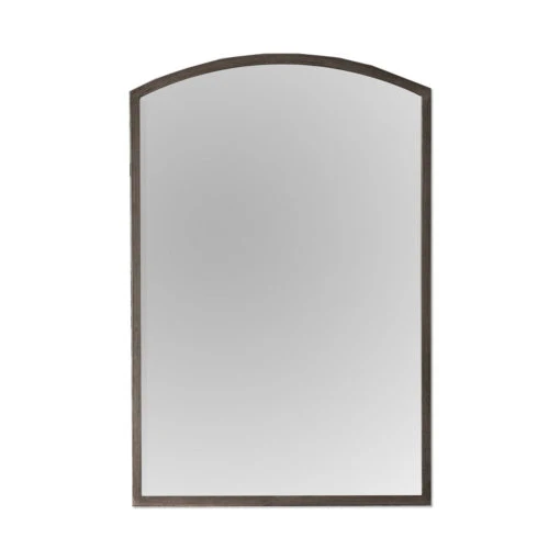 Ortonbath Arched Mirror, 36&quot;X 24&quot;, Black Metal Frame Mirror, Wall Decorative Mirror, Entryway Mirror, Modern Arch Top Mirror,Perfect Bathroom,Bedroom,Fireplace