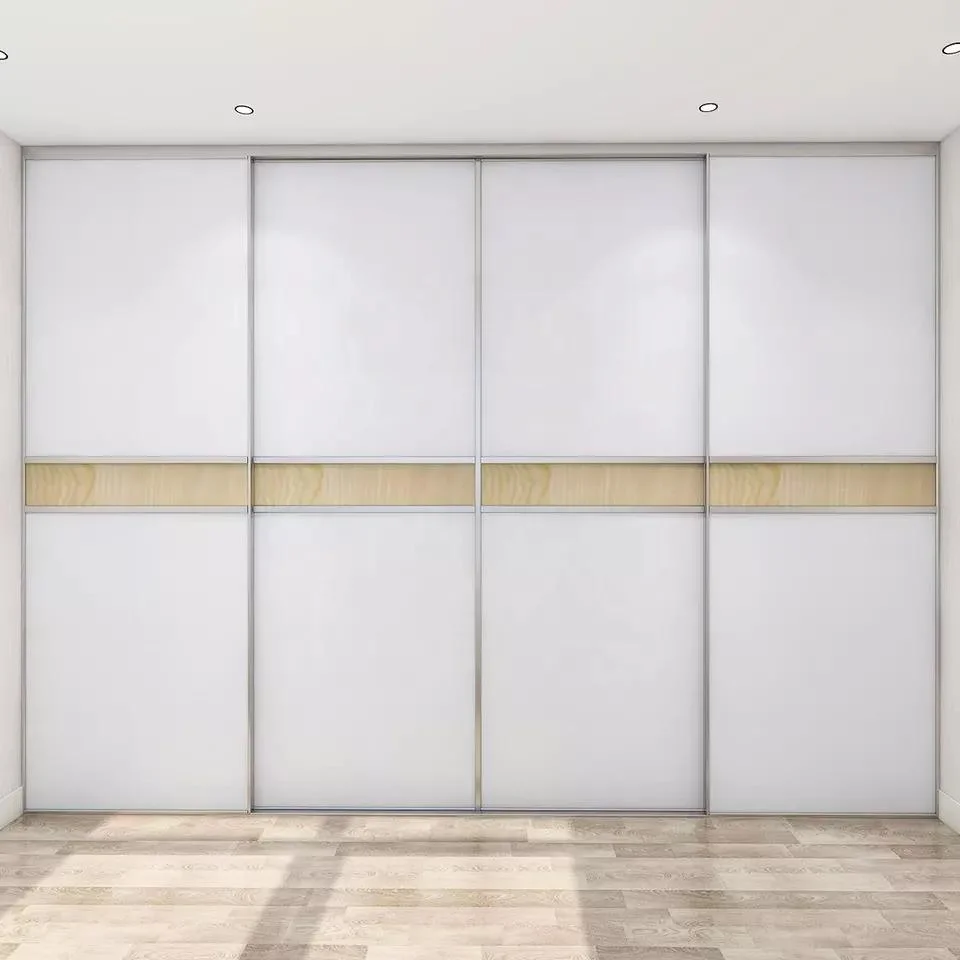 MDF Modern Design Modular Mirrored Sliding Door Wardrobe Custom Closet