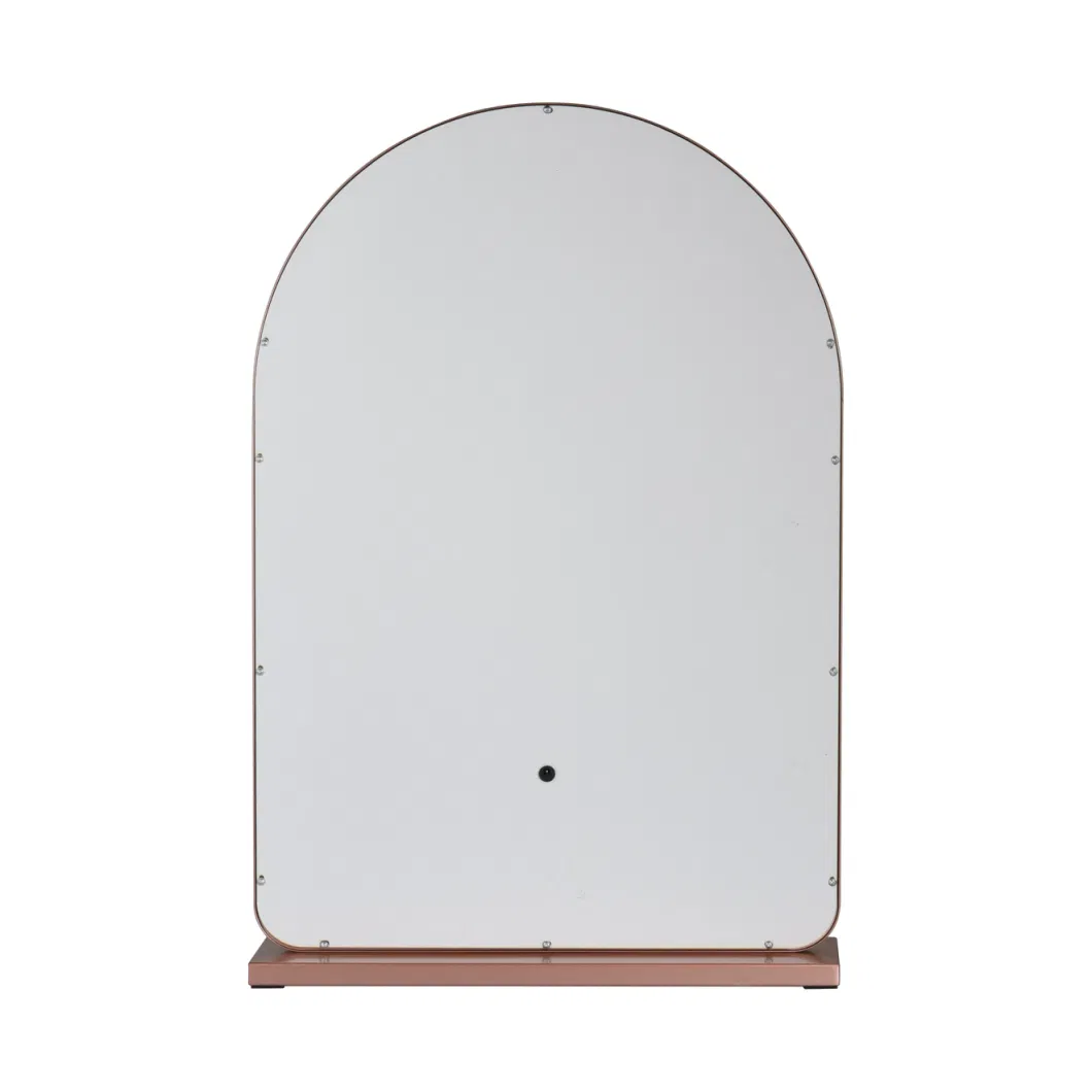 New Shape Arch Design Tabletop Rose Gold Lighted Hollywood Mirror