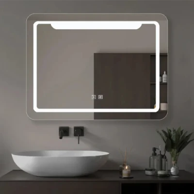 Ajuste del atenuador de brillo luces LED retroiluminadas Baño rectangular inteligente ESPEJOS DE BAÑO DE ESPEJO LED