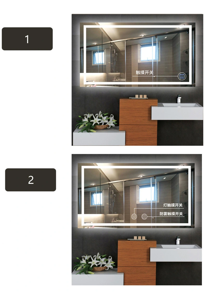 LED Smart Makeup Mirror with Light for Wall Hanging LED Bathroom Luminous Bluetooth Defogging Mirror 0674