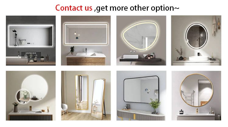 Wholesale Luxury Smart LED Mirror Bathroom Barber Multifunction Vanity Wall Smart LED Light Mirror with Display Screen