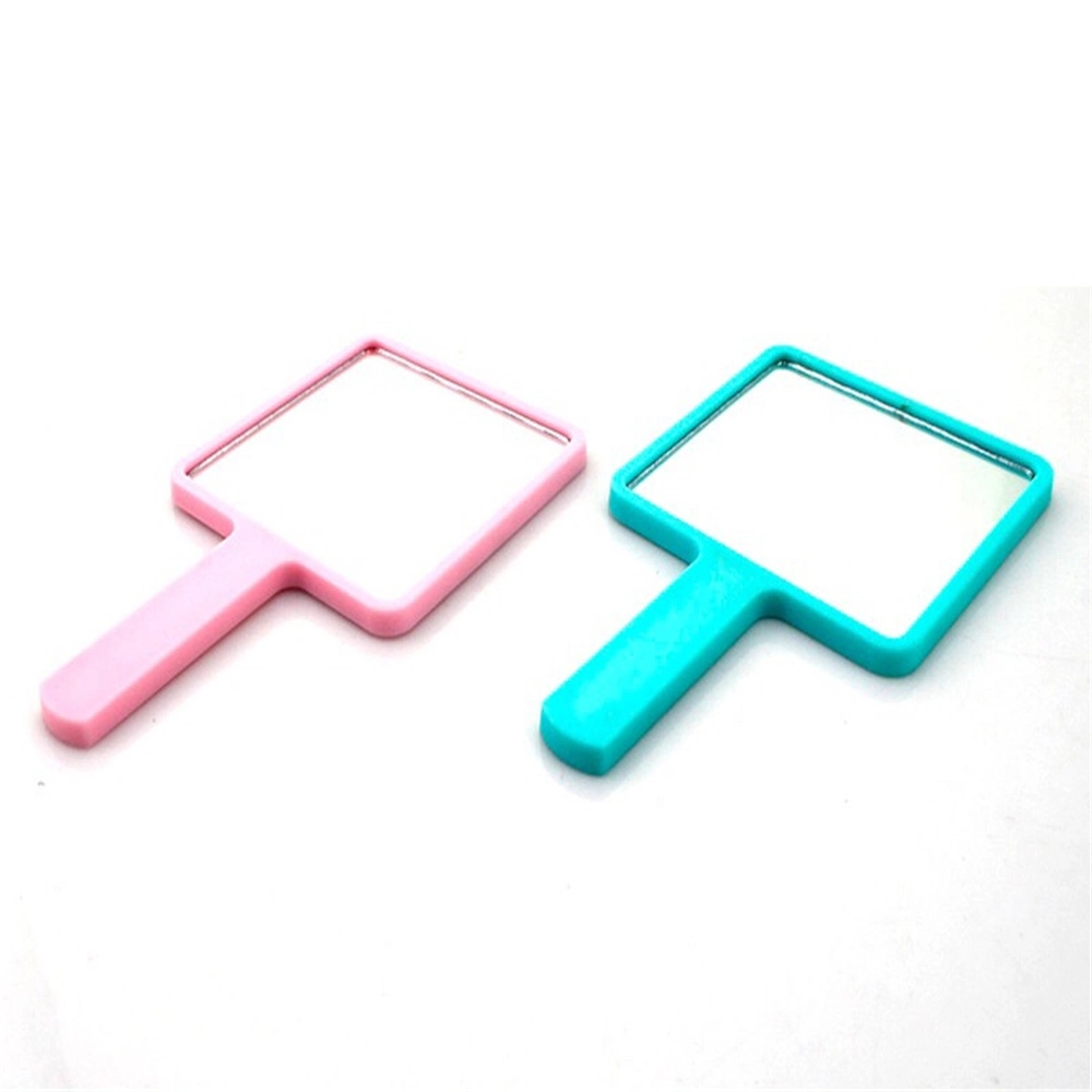 Professional Square Shape Plastic Hand Held Makeup Mirror for Cosmetic