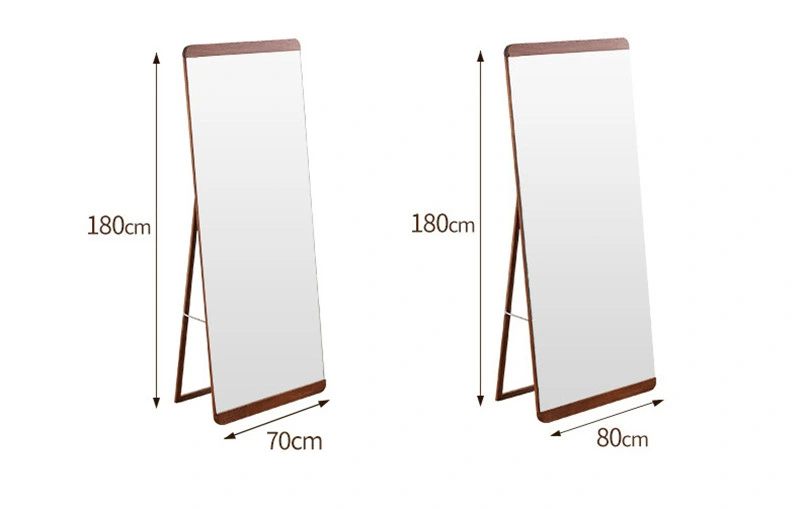 Nordic Simple Pure Solid Wood Dressing Whole Body Floor Home Fitting Mirror Small Apartment Bedroom Ins Wind Mirror 0034