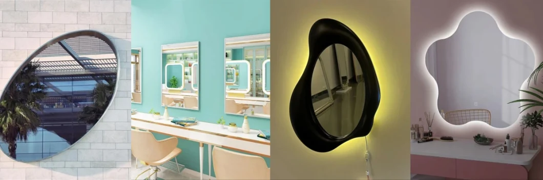 LED Lighted Bathroom Mirror with Digital Clock/Hot Clear/Color/Aluminium/Silver/Antique/Decorative/Bathroom/Decorative/Safety/Unframed