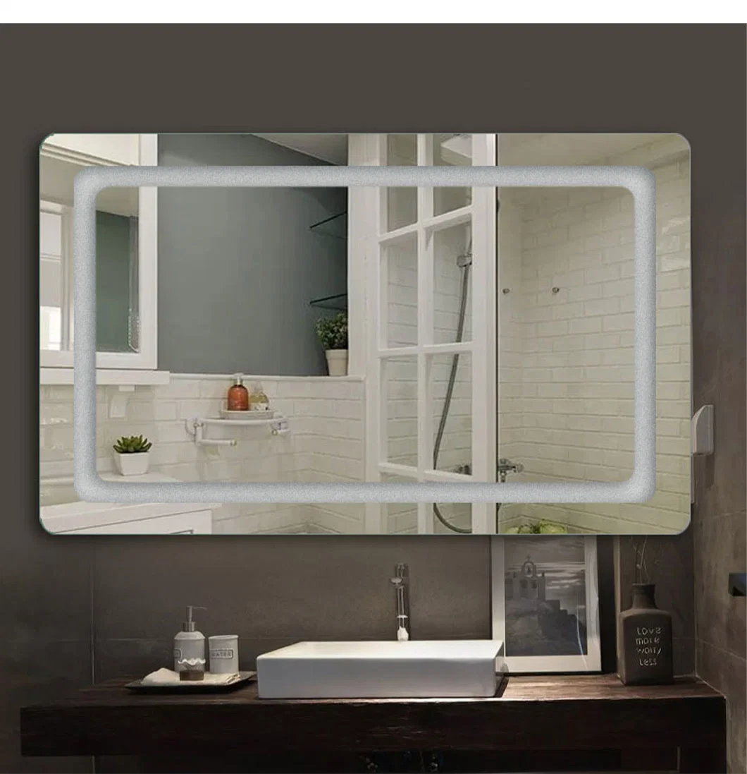 Modern Design Wall Mounted Anti Fog Round Smart LED Backlit Bath Mirror Bathroom Mirror with Light