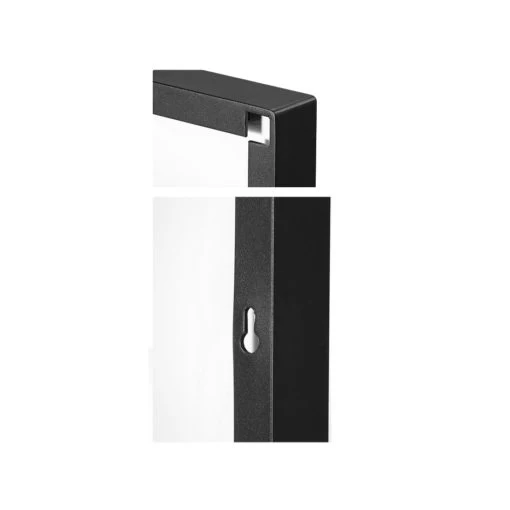 Ortonbath Thin Black Edge Framed Bath Home Smart Wall Mounted Non-LED Mirror Bathroom Designer Art Mirror