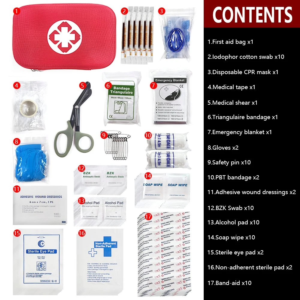 First Aid Kit Support Supplies Travel Medical Accessories Light Convenient Portable for Office