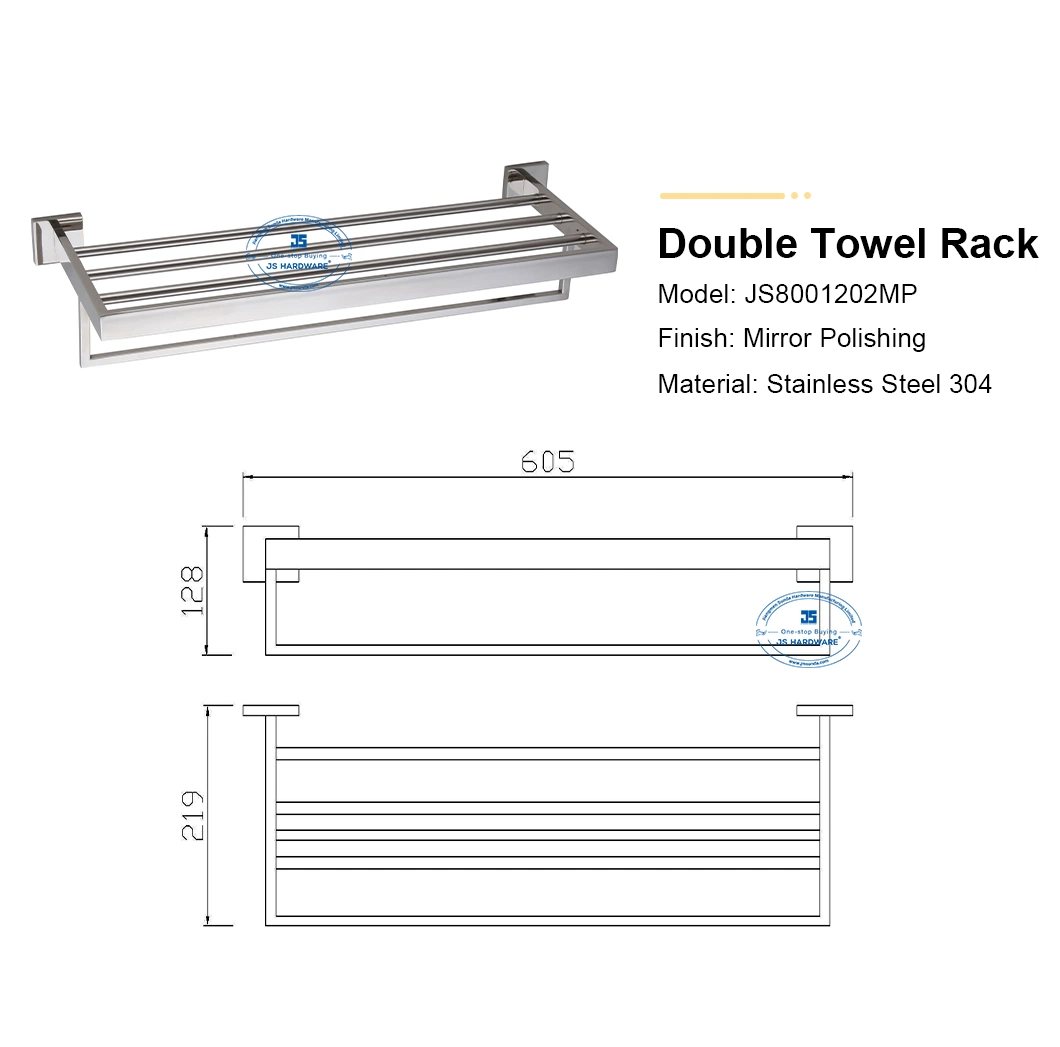 Wholesale Towel Rack Wall Mounted Bathroom Accessory Towel Holder Bathroom Shelves