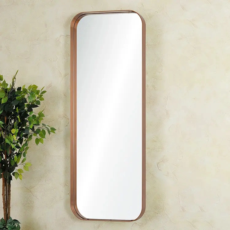 Modern Home Decorative Metal Frame Dressing Wall Mirror Standing Full Length Mirror From China