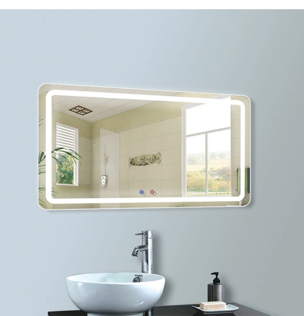 Bathroom Vanity Aluminum Frame Wall Mirror LED Lighted Bath Mirror