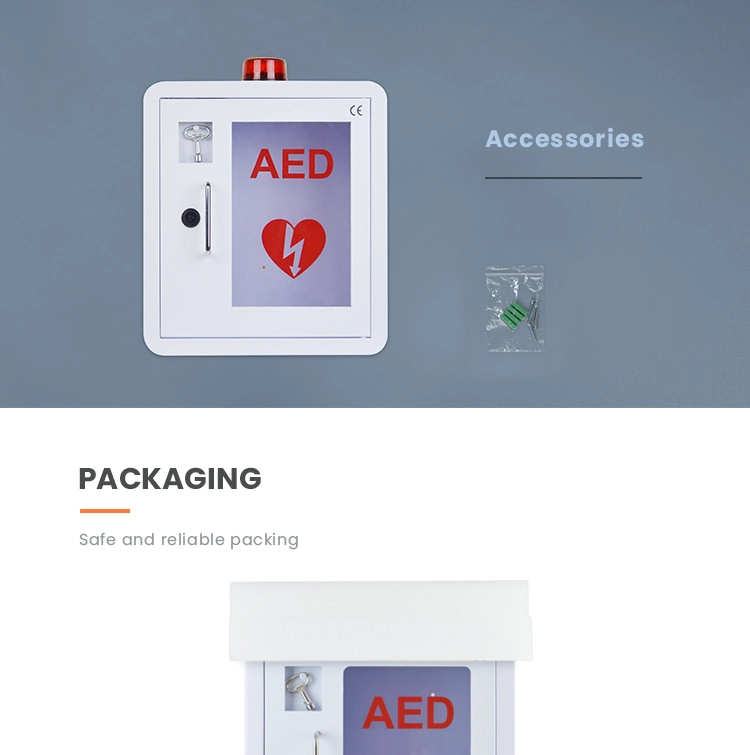 Wap-M2b Portable Customized First Aid Kit Wall Indoor Aed Cabinet with Strobe Light