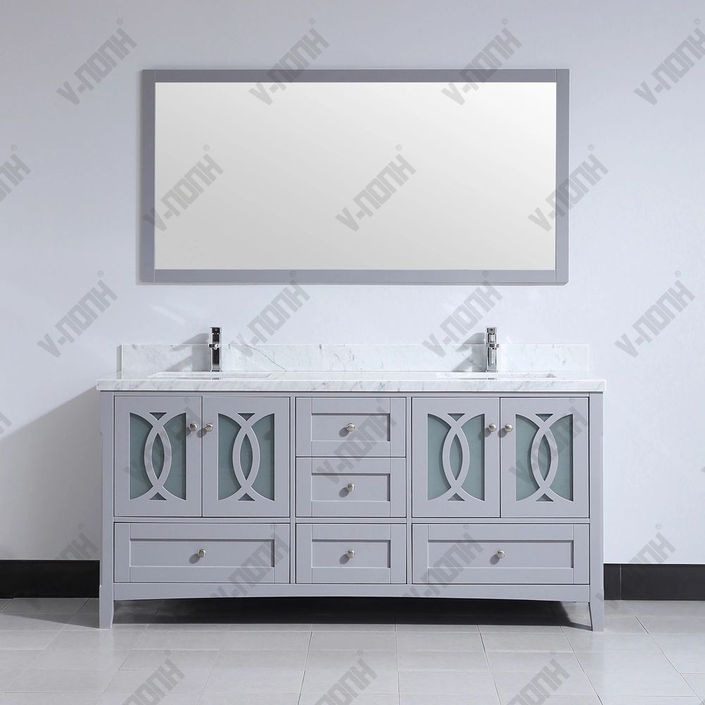 Luxury 60&quot; Single Sink Solid Wood Bathroom Cabinet