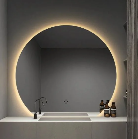 High-Quality Modern Circular Arc LED Smart Bathroom Makeup Mirror